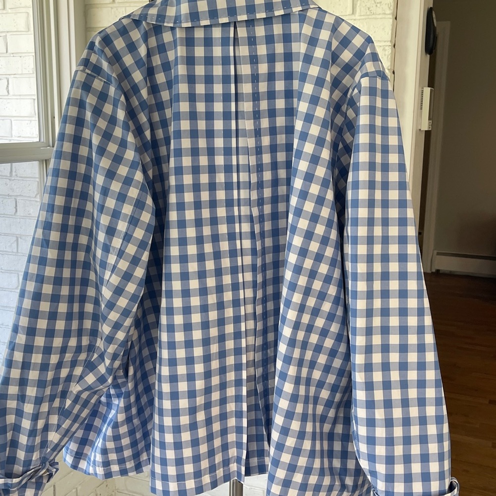 St. John's Bay Blue and White Plaid Blazer - Picture 10 of 16
